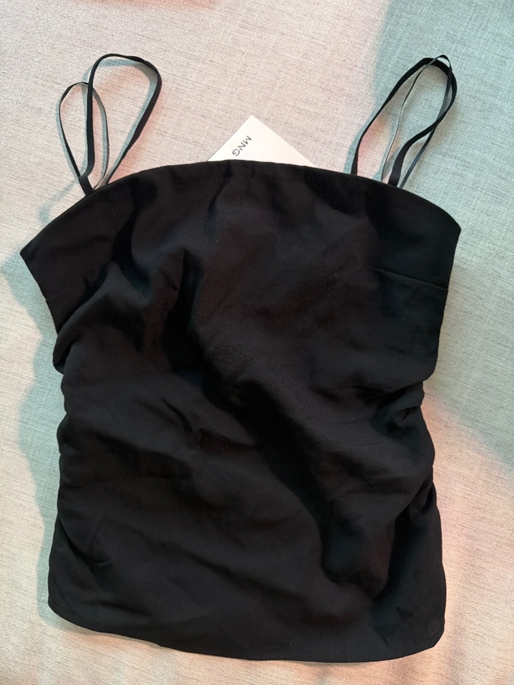 Draped strap top